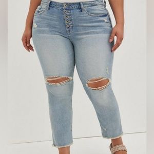 Torrid high rise straight leg mom jeans size 16R